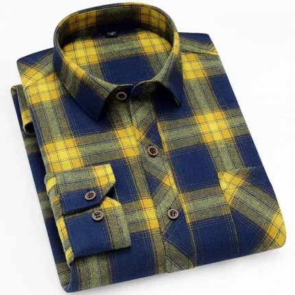 New Fashion Plaid Shirt Long Sleeve Shirt for Men