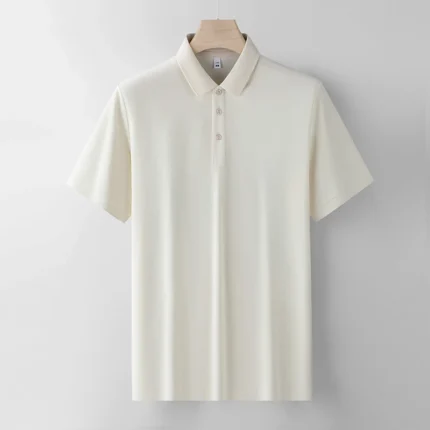 Embroidery Printing Logo Plain Polyester Quick Drying Breathable Sport Men Uniforms Work Polo Shirt-Apricot / 2 XL