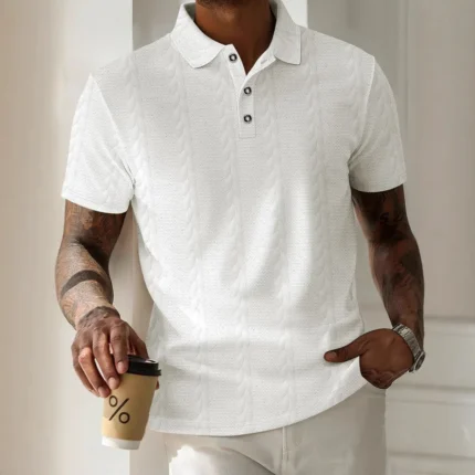 New Summer Men's Fashion Loose Fit Casual Polo Shirts