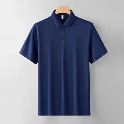 Embroidery Printing Logo Plain Polyester Quick Drying Breathable Sport Men Uniforms Work Polo Shirt-Navy / 4 XL